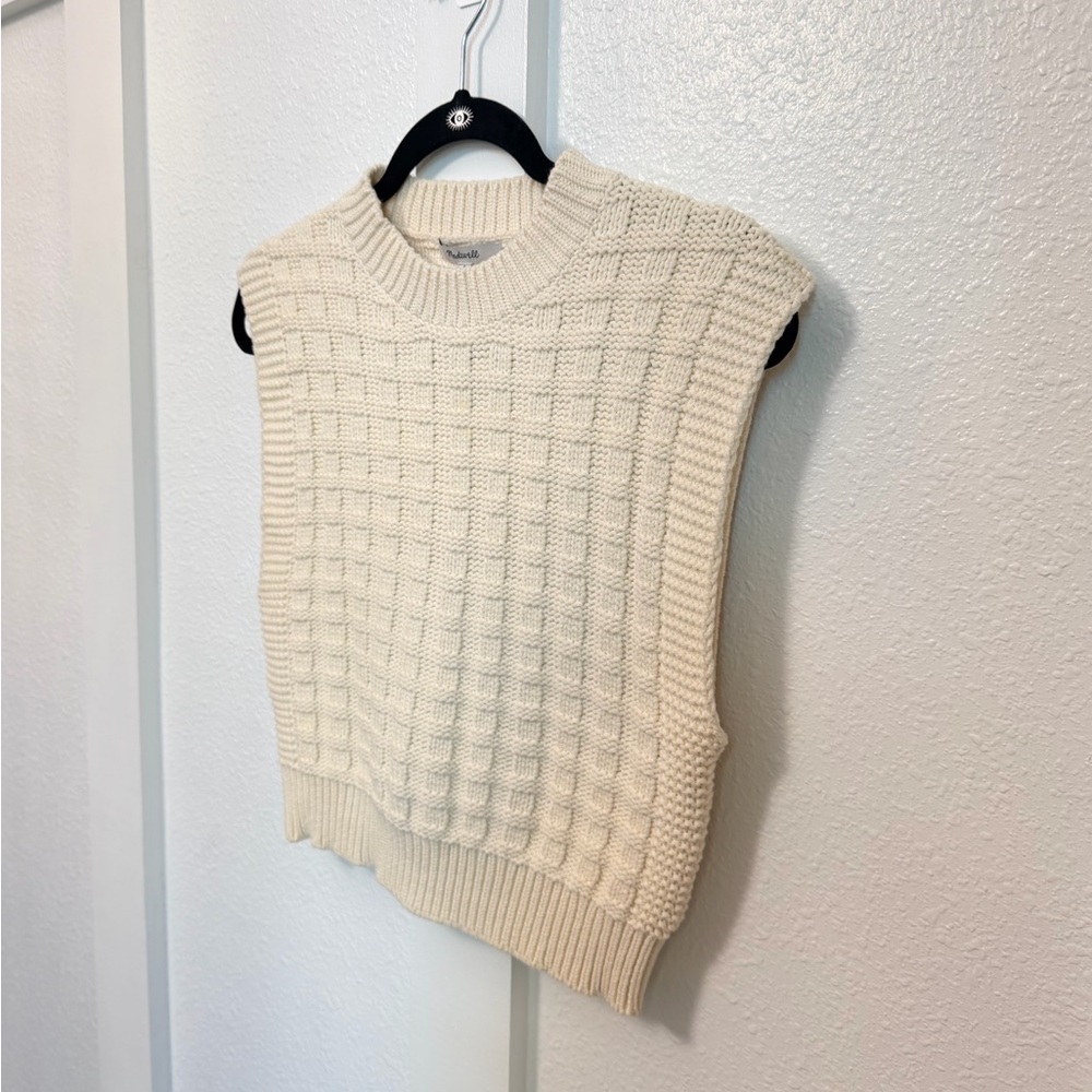 NWOT Madewell Cream Knit Sweater Size Small - Picture 7 of 16